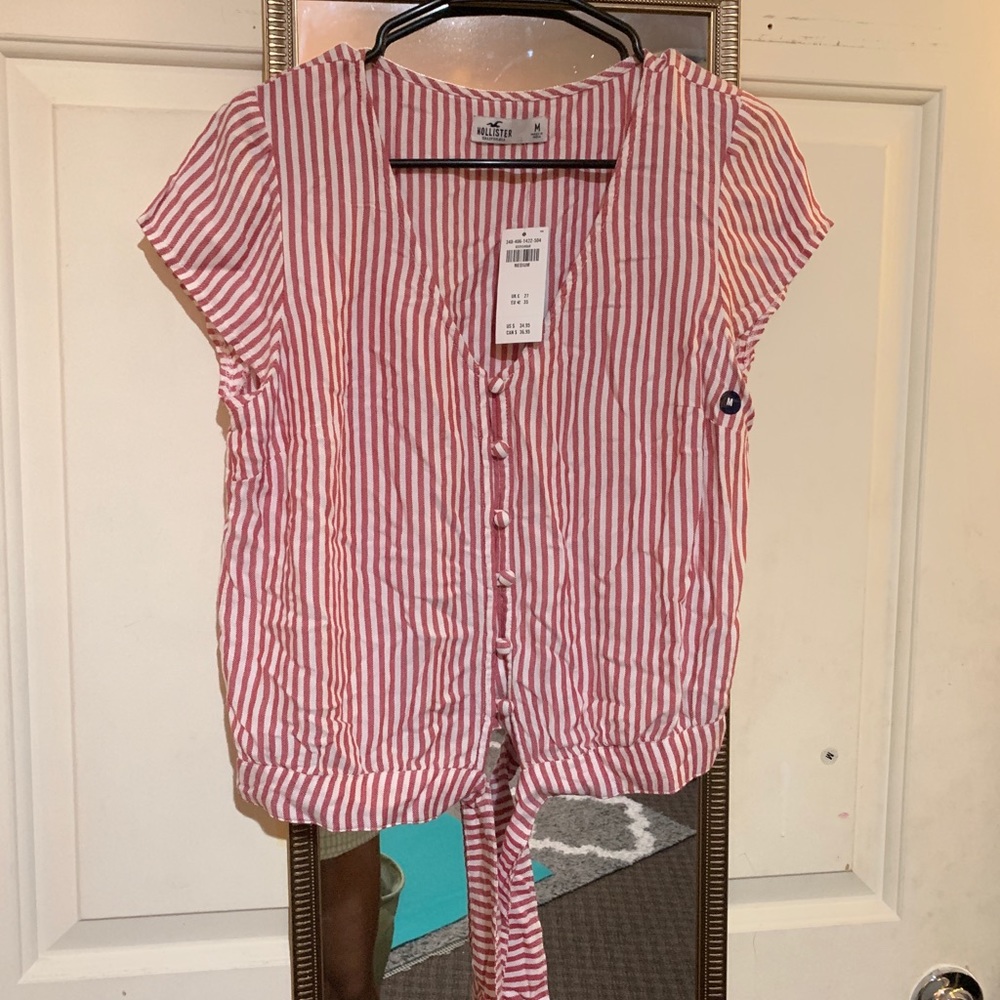 Red striped top